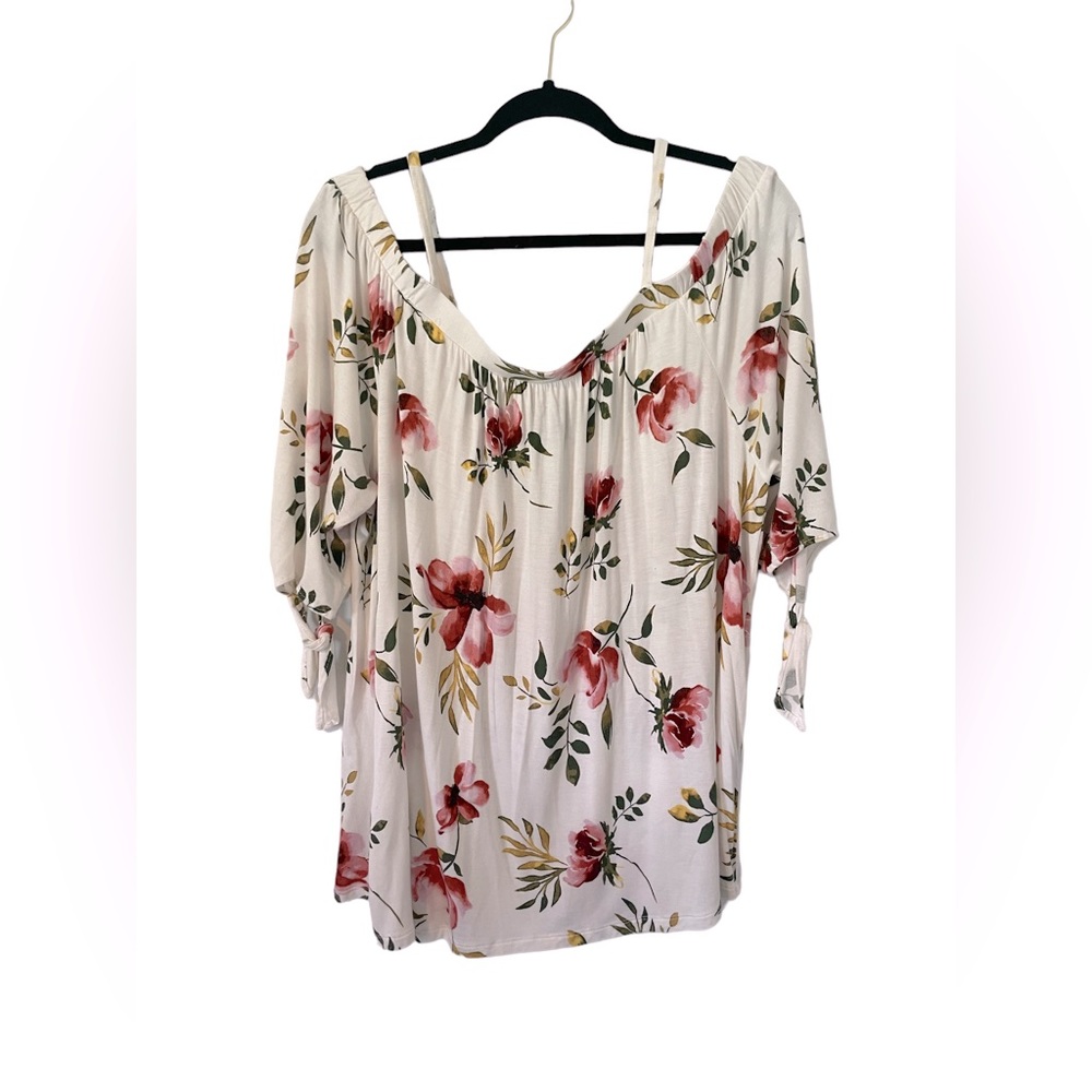 Torrid Off Shoulder Floral Blouse, Size 2 (2x)
